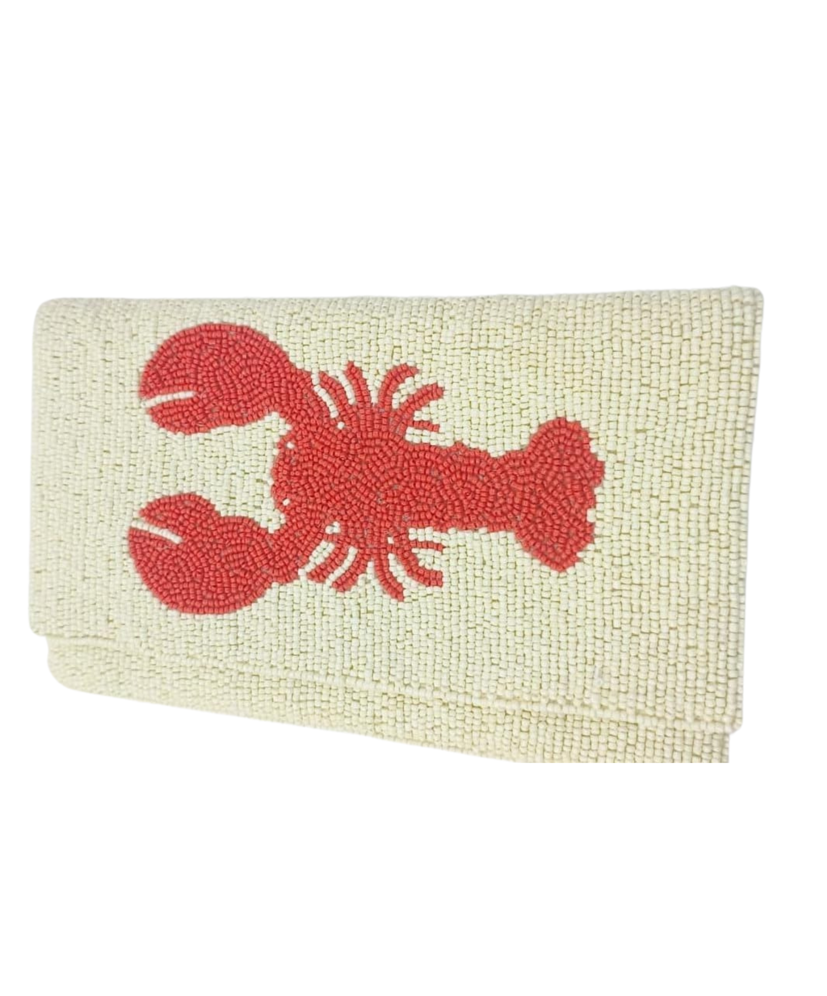 Navy Beaded Lobster Clutch - Harper