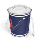 Navy Lobster Ice Bucket – Coastal Elegance for Your Gatherings